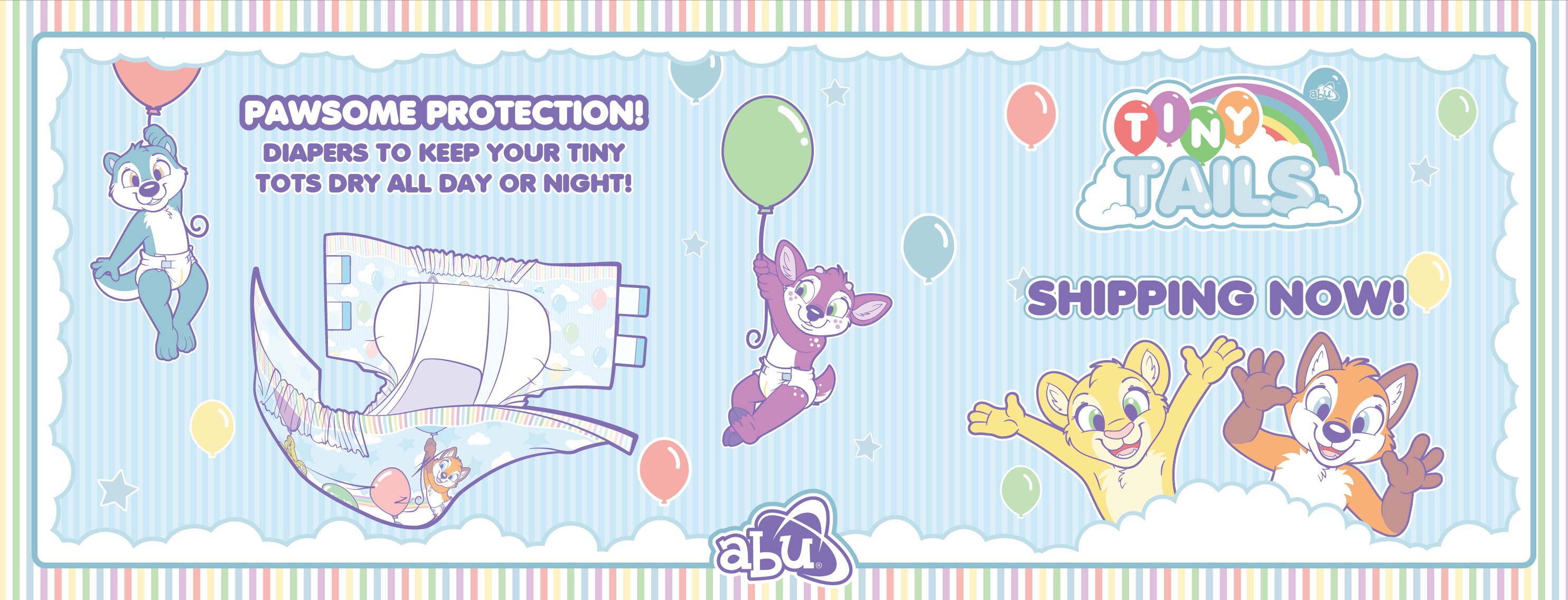 Big Diaper Friday: Behind the cute print of Tiny Tails is ABU's most awesome diaper to date!